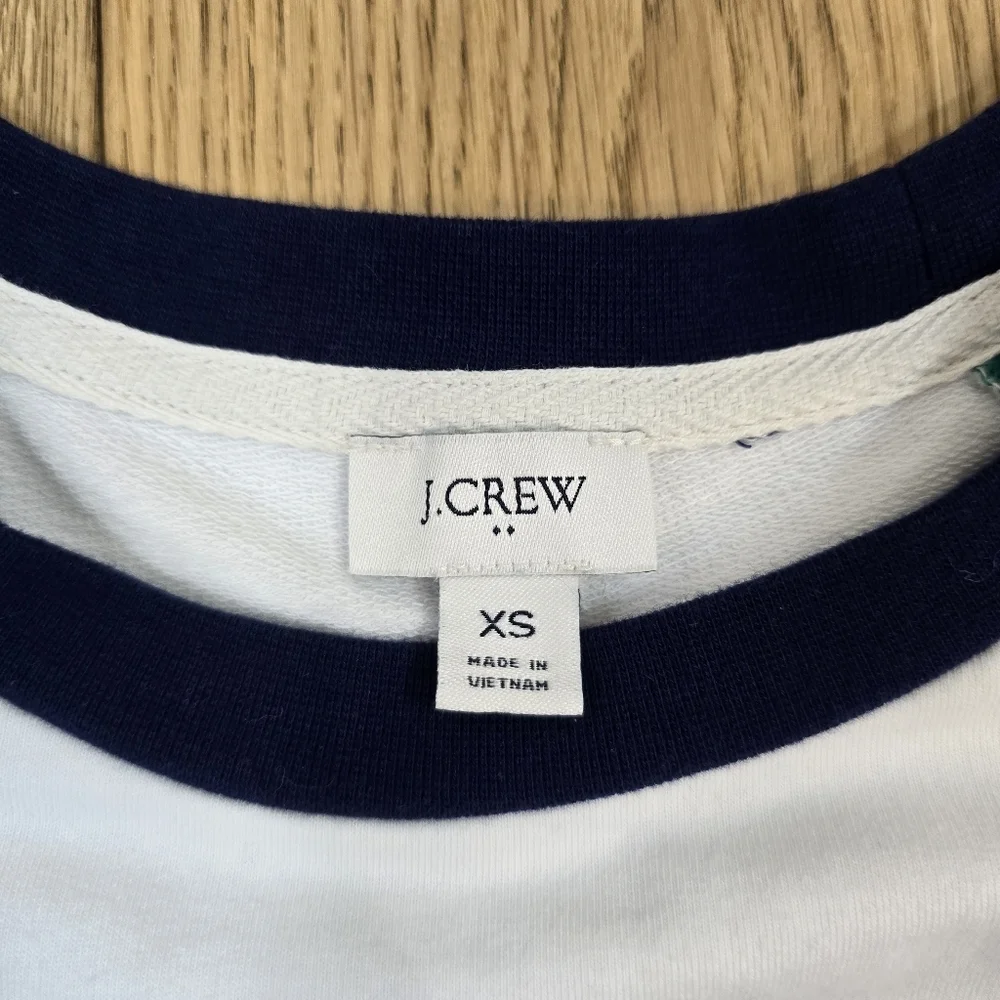 J Crew Green Raglan Sleeve Jersey Lightweight Sweater Oversized Extra Small